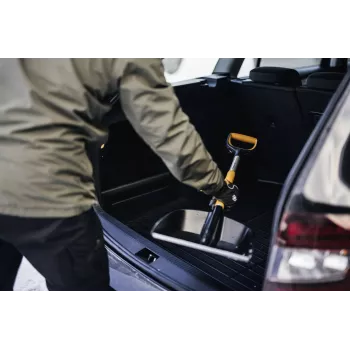 Fiskars X-series Pala quitanieves telescópica para coche (Negro/Naranja)
