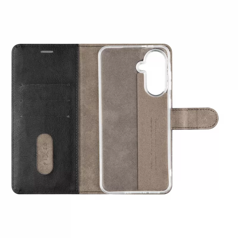 Fixed Opus Funda tipo libro para Samsung Galaxy A37 5G, Piel sintética, Negra