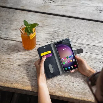 Fixed Opus Book Case para Samsung Galaxy A37 5G, piel sintética, marrón