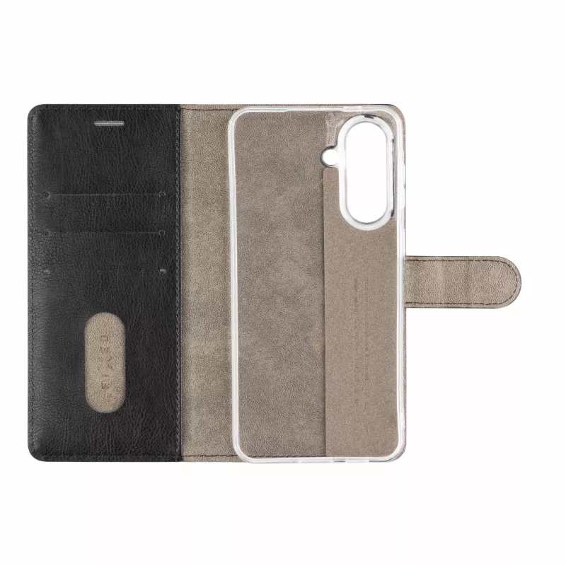 Fixed Opus funda tipo libro para Samsung Galaxy A57 5G, piel sintética, negro