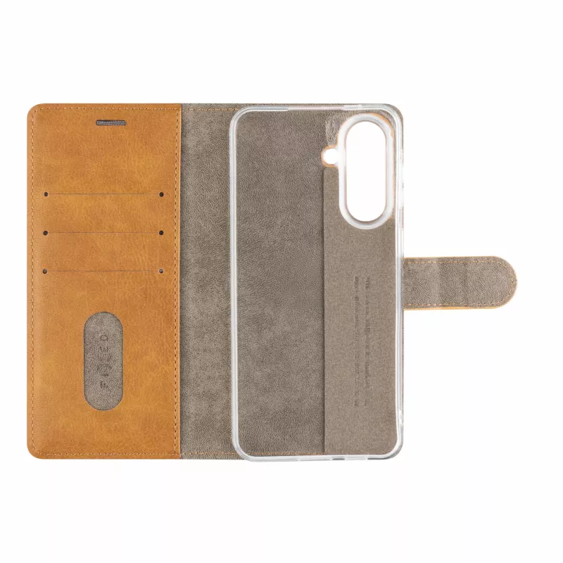 Fixed Opus Funda tipo libro para Samsung Galaxy A57 5G, piel sintética, marrón