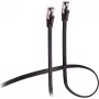 Flexline cable de conexión CAT 8.1 U/FTP PIMF, plano muy flexible negro 1,5m
