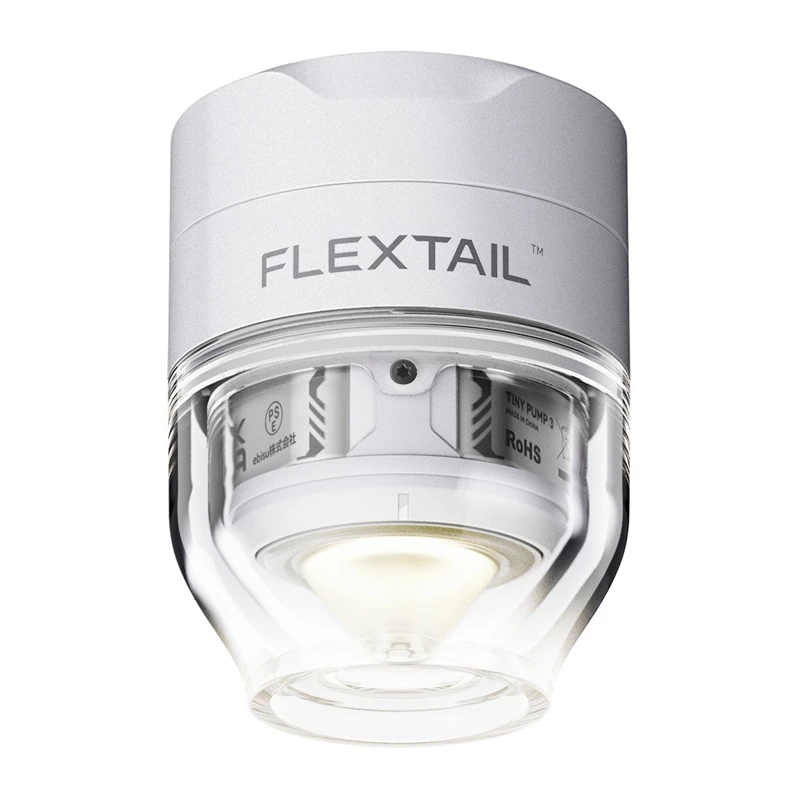 FLEXTAIL Tiny Pump 3X Bomba eléctrica portátil, linterna LED, USB-C, blanco
