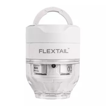 FLEXTAIL Tiny Pump 3X Bomba eléctrica portátil, linterna LED, USB-C, blanco