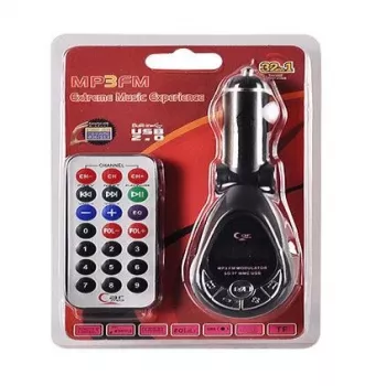FM-Transmitter CMP05 con mando a distancia, ranura USB, MicroUSB, ranura para tarjetas SD/TF, 87,5-108 MHz, 12V/24V, negro