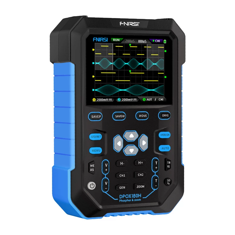 FNIRSI DPOX180H Osciloscopio digital de fósforo portátil 2 en 1
