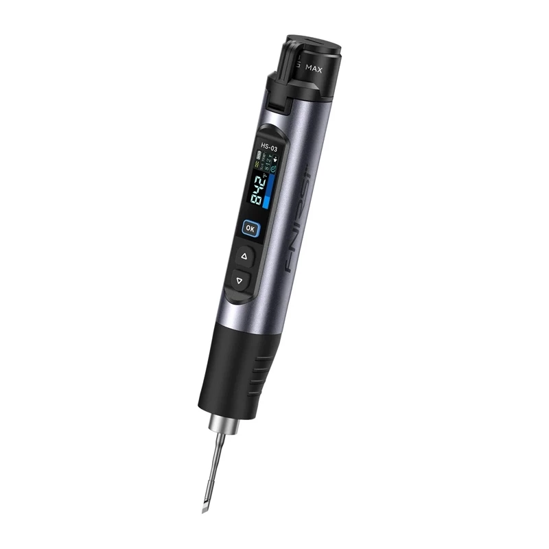 FNIRSI HS-03 Plus Soldador USB-C 65W con pantalla OLED