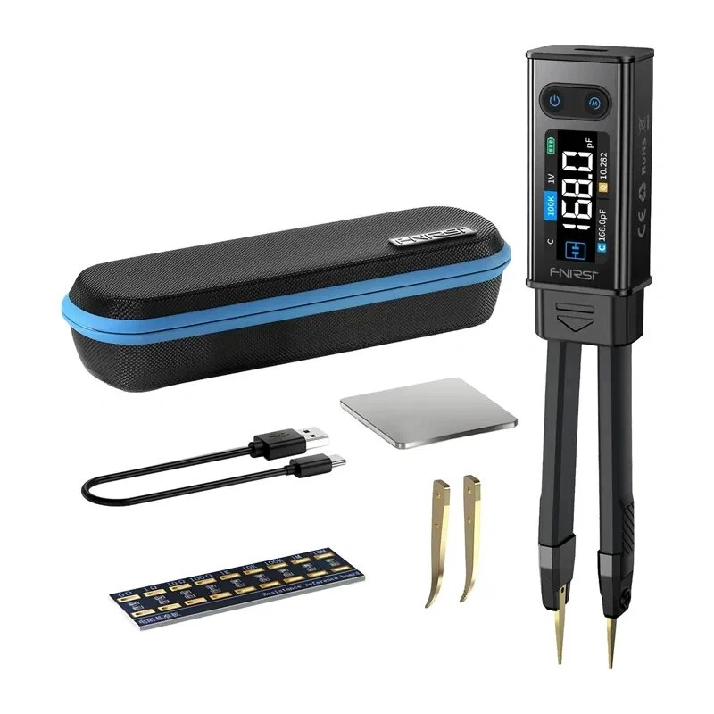 FNIRSI LCR-ST2 comprobador LCR, pantalla en color, 100Hz-100kHz, batería recargable