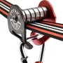 Fofana Ninja Slider Slackline Pulley - tirolina con polea para exterior para niños, capacidad 110 kg, negro/amarillo