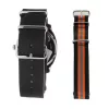 Folli Follie Reloj para hombre Donatella WT14T0015DG 40mm caja de acero inoxidable correa de piel negra cuarzo analógico