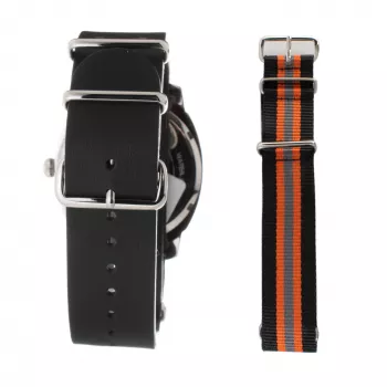 Folli Follie Reloj para hombre Donatella WT14T0015DG 40mm caja de acero inoxidable correa de piel negra cuarzo analógico