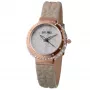 FOLLI FOLLIE Donatella reloj de cuarzo para mujer WF13B032SPI 35mm caja de acero inoxidable esfera blanca correa de piel rosa