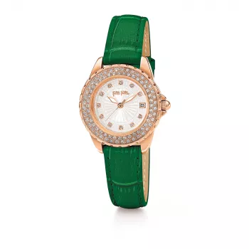 Folli Follie Reloj de cuarzo para mujer Donatella WF13B071STS 28mm Plata Acero inoxidable