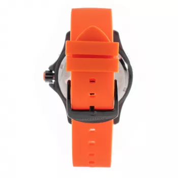 Folli Follie Dynamic Reloj hombre analógico de cuarzo 40mm Caja de acero inoxidable Esfera negra Correa de piel