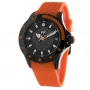 Folli Follie Dynamic Reloj hombre analógico de cuarzo 40mm Caja de acero inoxidable Esfera negra Correa de piel