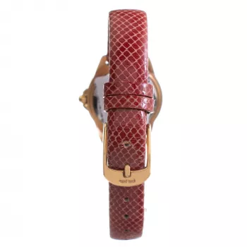 FOLLI FOLLIE Heart4Heart reloj de cuarzo para mujer WF1B006STSR 33mm caja de acero inoxidable oro rosa esfera blanca correa de piel roja