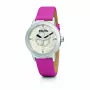 Folli Follie Heart4Heart Reloj de mujer WF13T040SPW 32 mm oro rosa acero inoxidable y piel blanca