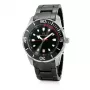 FOLLI FOLLIE Reloj unisex WF18T031BDK 36,5mm acero inoxidable cuarzo analógico esfera negra correa de piel