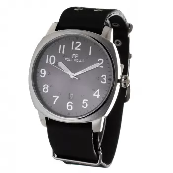FOLLI FOLLIE Reloj unisex WT14T0015DFDF 40mm acero inoxidable correa de piel blanca
