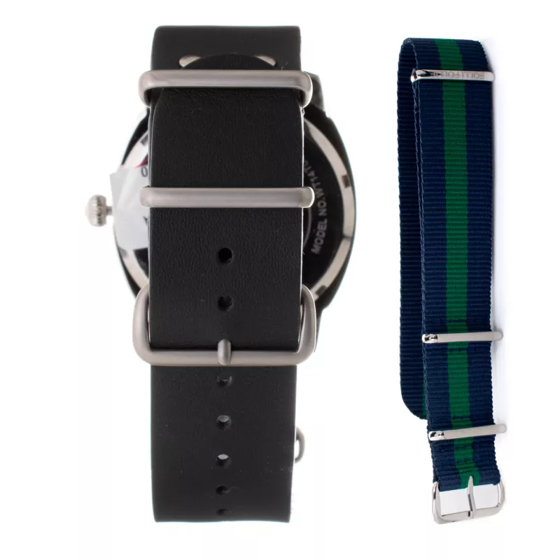 FOLLI FOLLIE unisex reloj WT14T0015DSDF 40mm acero inoxidable cuarzo analógico esfera negra correa de silicona