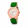 Folli Follie Reloj de mujer WF13R002SES 35mm oro rosa acero inoxidable piel beige
