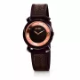 FOLLI FOLLIE reloj para mujer WF15R013ZSB (28mm) – caja de acero inoxidable en oro rosa, correa de piel rosa, mecanismo de cuarzo