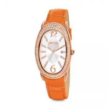 Folli Follie Reloj para mujer WF2B012STWN 45mm Acero inoxidable Plata y oro rosa
