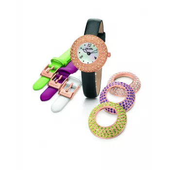 FOLLI FOLLIE Reloj mujer WF0B055SPS 30mm acero inoxidable plateado esfera blanca