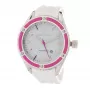 FOLLI FOLLIE reloj de mujer WF0T027ZDP 45mm acero inoxidable cuarzo esfera blanca piel negra