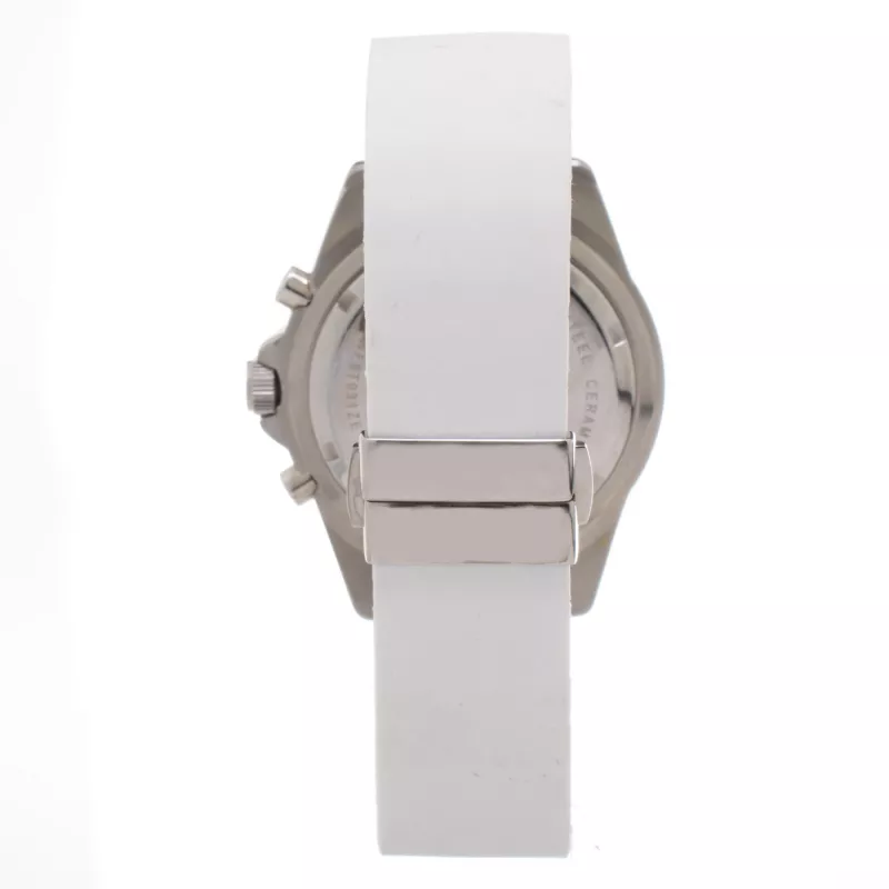 Folli Follie Reloj de mujer Dynasty de cuarzo analógico WF8T031ZEW 45mm piel blanca