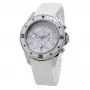 Folli Follie Reloj de mujer Dynasty de cuarzo analógico WF8T031ZEW 45mm piel blanca