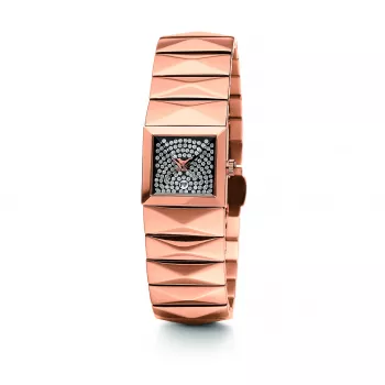 Folli Follie Reloj de mujer de cuarzo analógico WF1R009BSG 32mm oro rosa acero inoxidable piel blanca