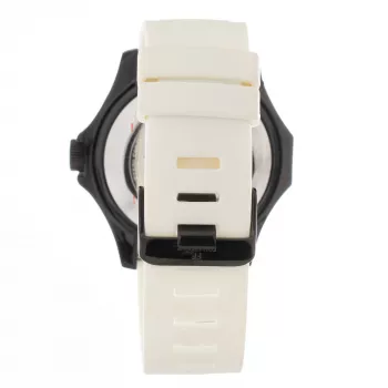 Folli Follie Reloj de mujer de cuarzo analógico WT13P001ZPW 45mm acero inoxidable blanco piel