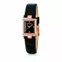 Folli Follie Reloj mujer de cuarzo analógico WF13B037SSK - acero inoxidable y cerámica, esfera negra, 22 mm