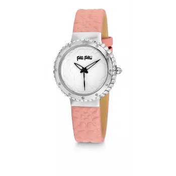 FOLLI FOLLIE reloj de mujer WF13A032SPR 28mm cuarzo analógico acero inoxidable piel rosa