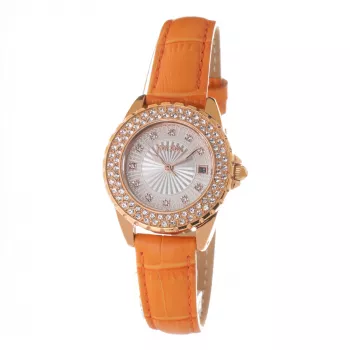 Reloj de mujer FOLLI FOLLIE WF13B071STN 30 mm oro rosa acero inoxidable y piel beige