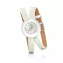 Reloj de mujer FOLLI FOLLIE WF13F030SSW 28mm acero inoxidable cuarzo analógico esfera blanca correa plateada