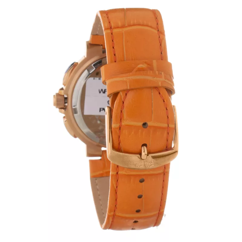 FOLLI FOLLIE Reloj de mujer WF13R002SEN 40mm Oro rosa Acero inoxidable Piel blanca
