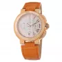 FOLLI FOLLIE Reloj de mujer WF13R002SEN 40mm Oro rosa Acero inoxidable Piel blanca