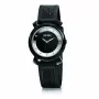 FOLLI FOLLIE Reloj de mujer WF15T013ZSK 28mm Caja de acero inoxidable oro rosa correa de cuero negro cuarzo analógico