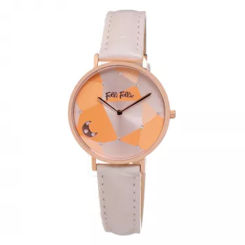 Folli Follie Reloj de mujer WF19R016SSGPI 31,5mm acero inoxidable cuarzo analógico esfera rosa
