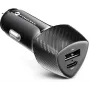 Forcell Carbon CC50-1A1C Cargador de coche 38W USB-C PD 3.0 + USB-A QC 3.0 Negro