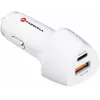 Forcell Carbon CC50-1A1C 38W USB-C PD + USB-A QC 3.0 Cargador de coche - Blanco