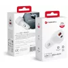 Forcell Carbon CC50-1A1C 38W USB-C PD + USB-A QC 3.0 Cargador de coche - Blanco