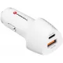 Forcell Carbon CC50-1A1C 38W USB-C PD + USB-A QC 3.0 Cargador de coche - Blanco