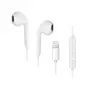 Forcell F-Audio HR-ME25 auriculares in-ear Lightning con micrófono y mando, blanco