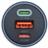 Forcell F-Energy 65 cargador de coche 65W, 2x USB-C (PD 3.0) y 1x USB-A (QC 4.0), gris