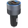 Forcell F-Energy 65 cargador de coche 65W, 2x USB-C (PD 3.0) y 1x USB-A (QC 4.0), gris
