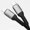 Forcell F-Energy Cafule cable USB-C a USB-C 0,5 m 240 W 5A PD QC 4.0 trenzado negro