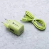 Forcell F-Energy GaN III VT-41 cargador de pared GaN 33 W, 1x USB-C PD 3.0/PPS y 1x USB-A QC 4.0, verde